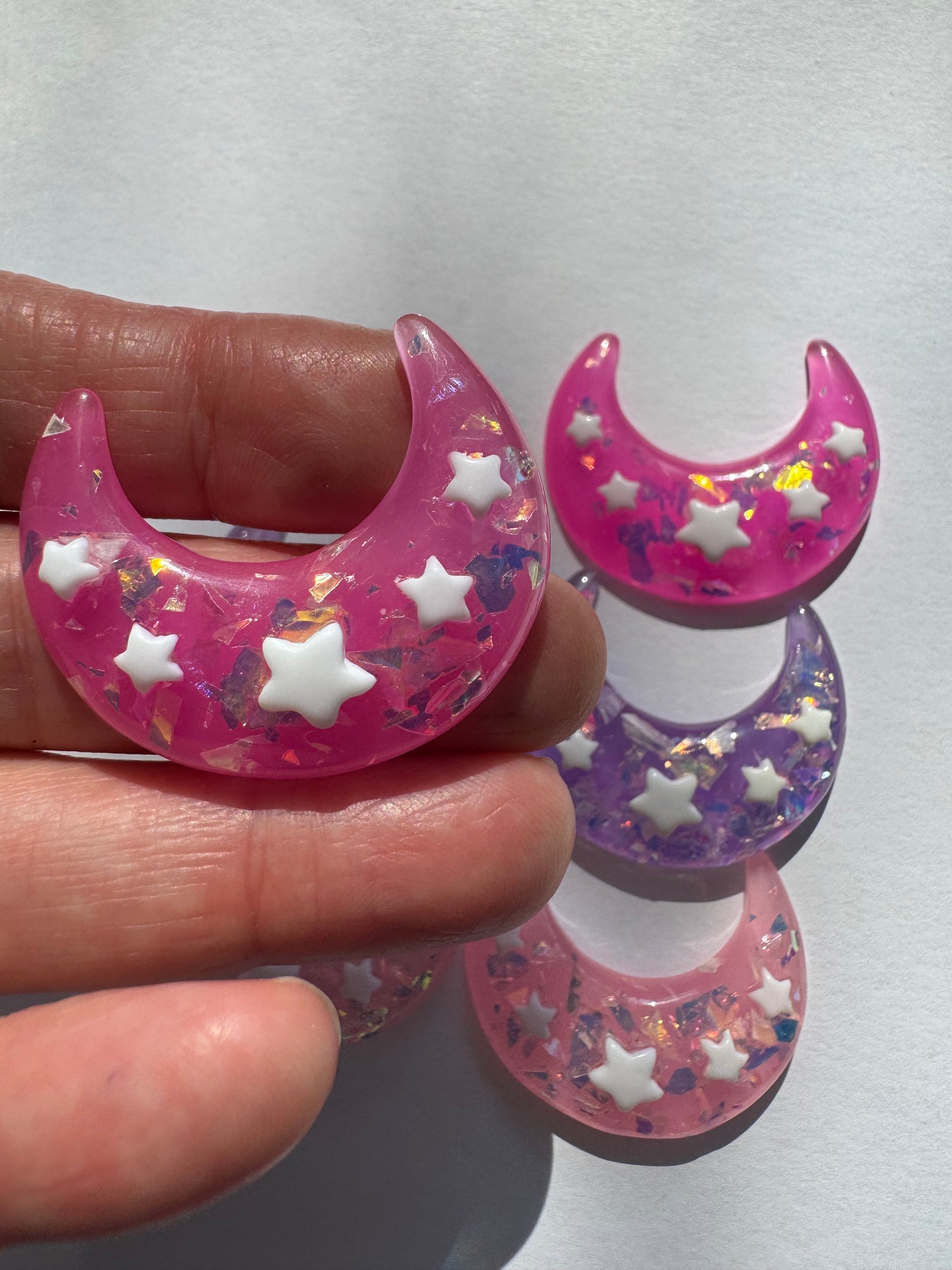 Sparkly Crescent Moon Charm - Moon Room Shop and Wellness