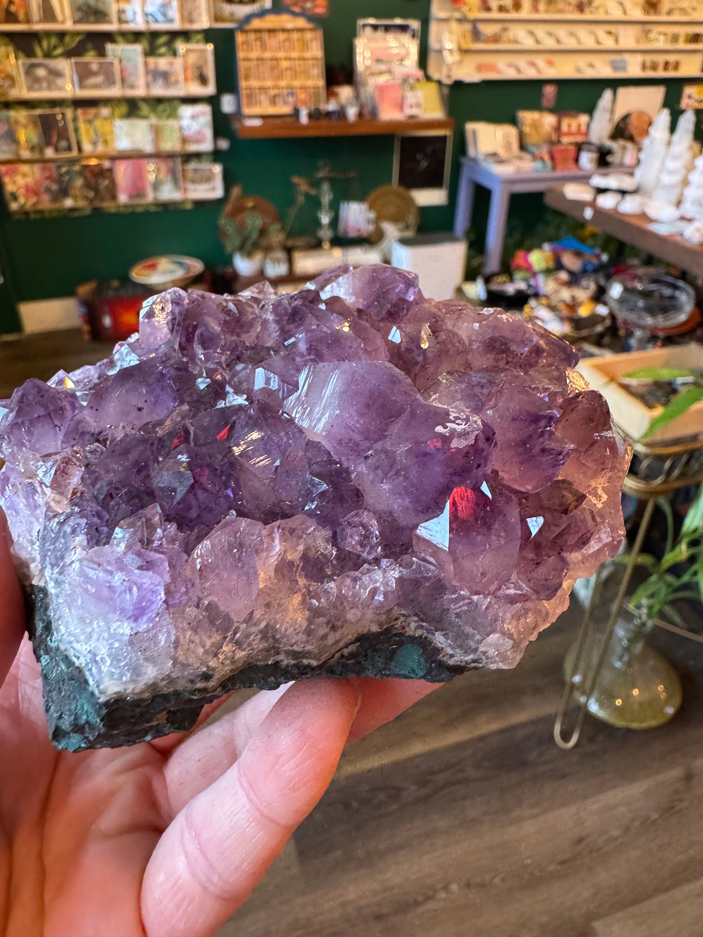 Amethyst Cluster Plate 393 g Brazil - Moon Room Shop and Wellness
