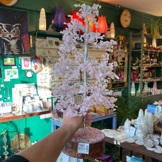 Rose Quartz Gem Tree 1000 chip- Stone of LOVE - Moon Room Shop and Wellness