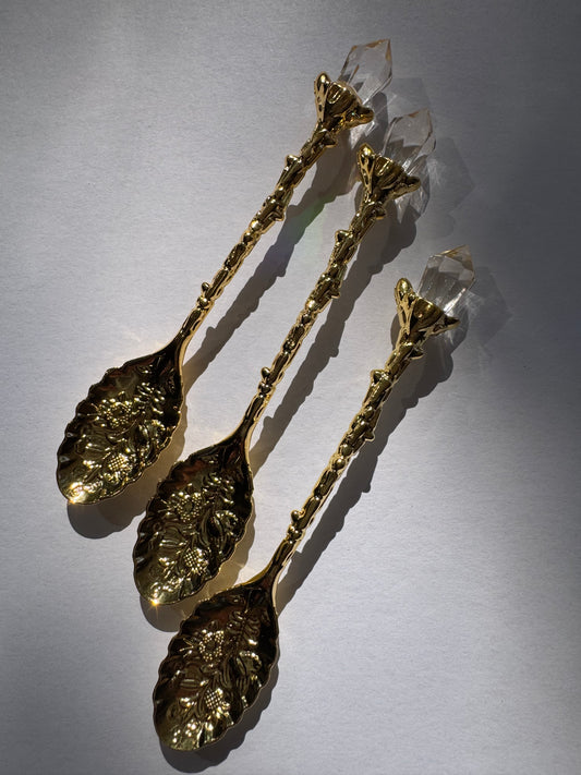 Gold Ritual Spoon- Do Not Get Wet- Alloy Spoon - Moon Room Shop and Wellness
