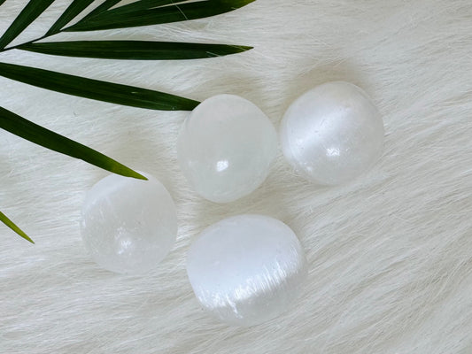 Satin Spar aka Selenite Tumbled - Moon Room Shop and Wellness