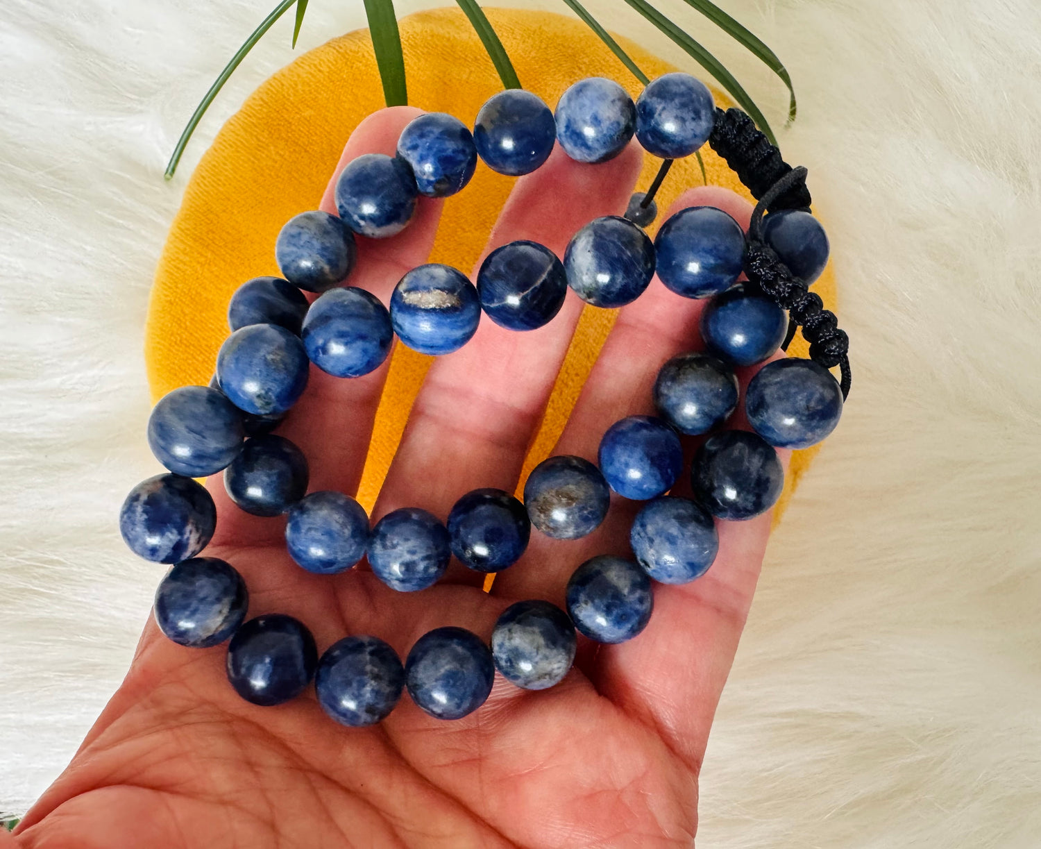 Sodalite Grade A ++ Adjustable Bracelet 10 mm - Moon Room Shop and Wellness