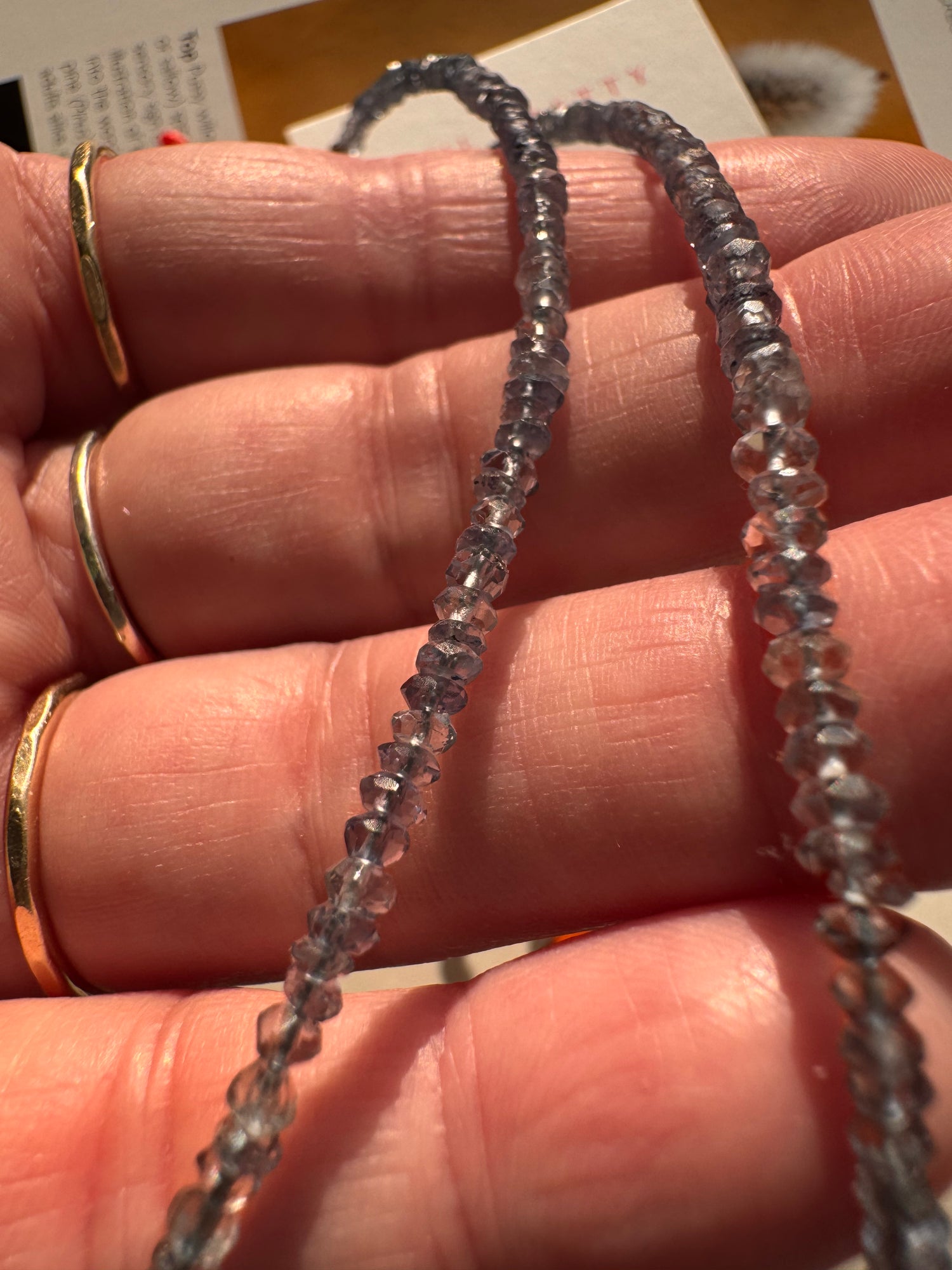 Soul Pretty Iolite Faceted Gold Fill Handmade Necklace - Moon Room Shop and Wellness
