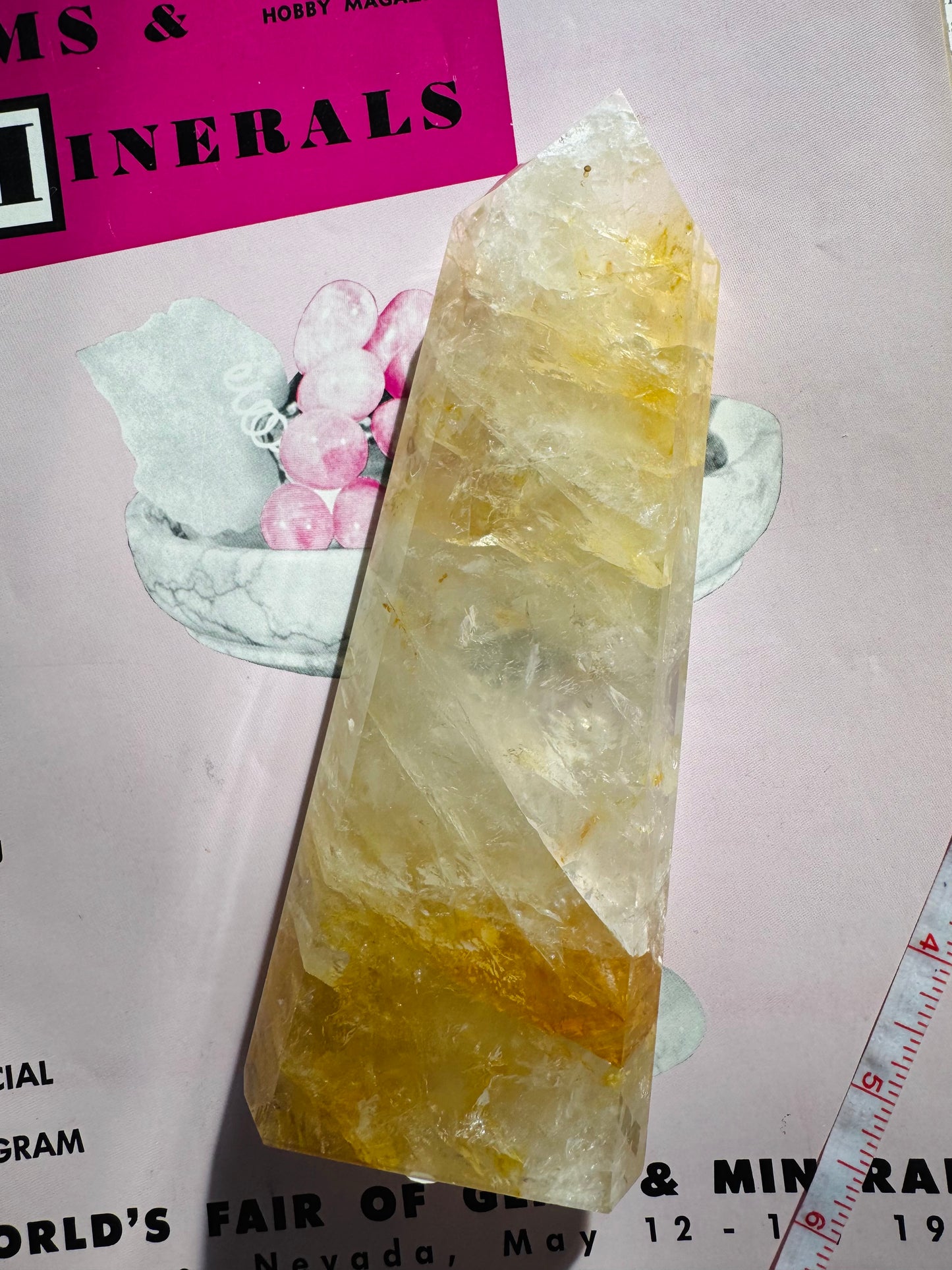 Golden Healer Quartz Tower 444 g Brazil - Divine Beauty - Moon Room Shop and Wellness