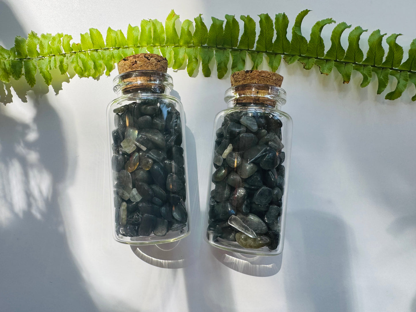 Labradorite Gem Chip 25 ml Glass Jar - Moon Room Shop and Wellness