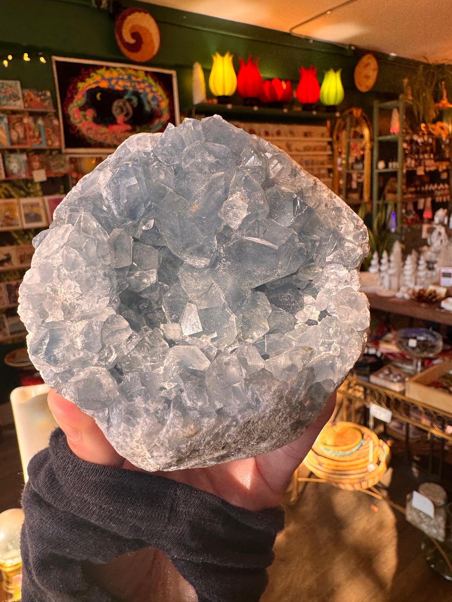 Celestite Cluster 2.52 lb Madagascar - Moon Room Shop and Wellness