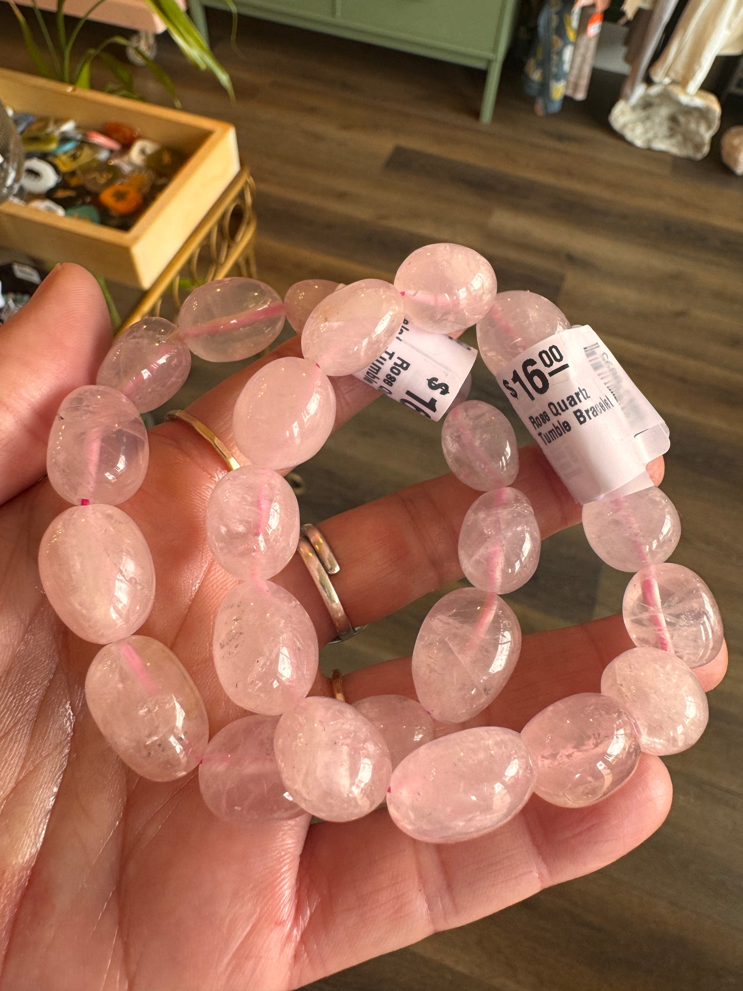 Rose Quartz Tumble Bracelet - Moon Room Shop and Wellness