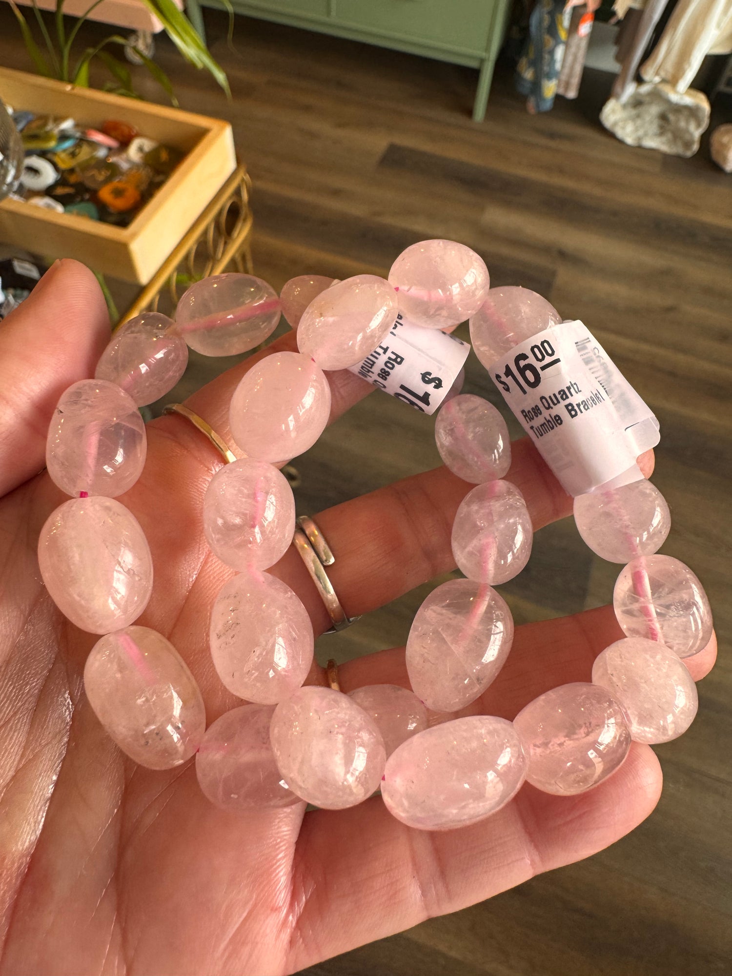 Rose Quartz Tumble Bracelet - Moon Room Shop and Wellness