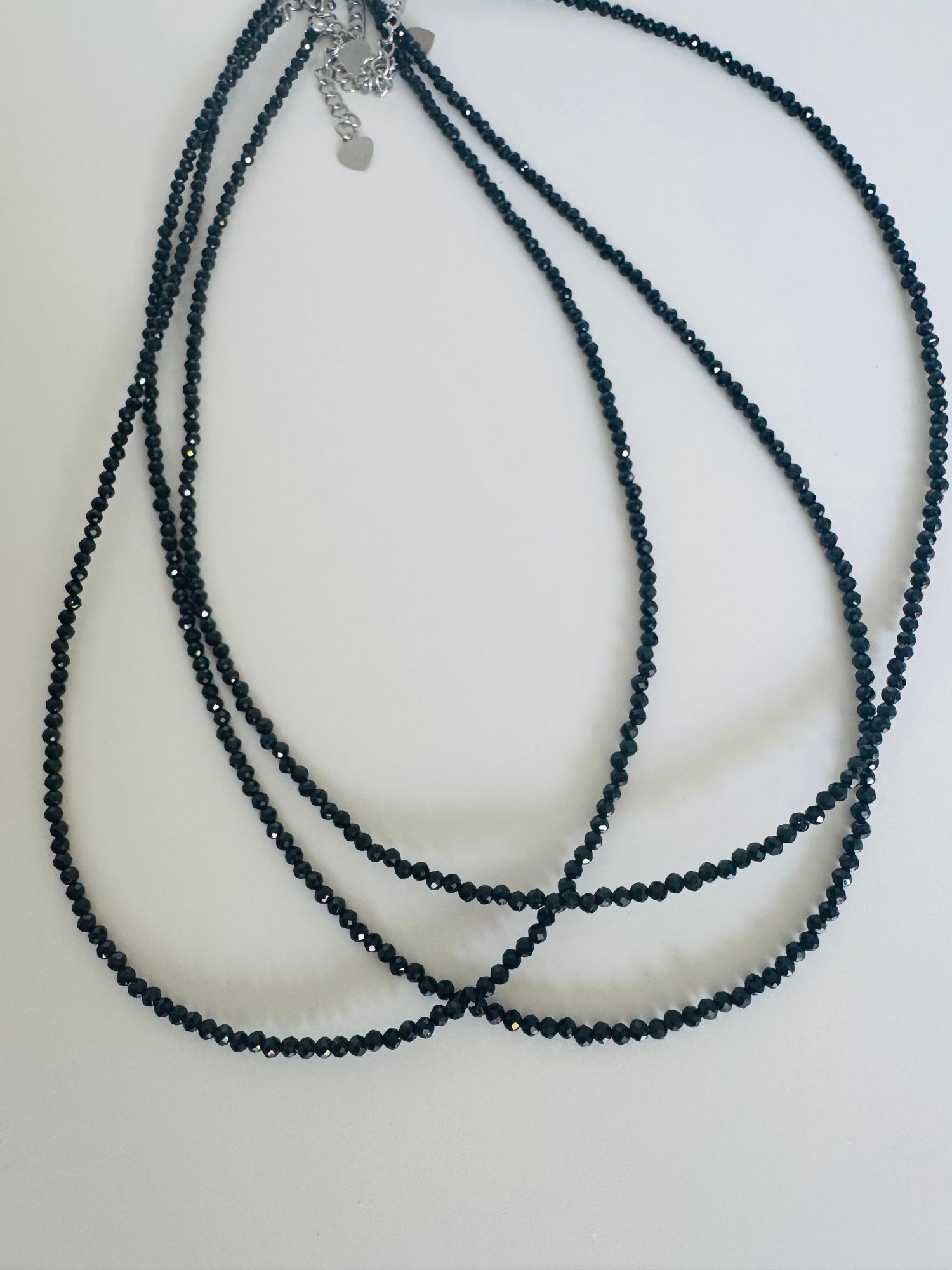Black Tourmaline Necklace- Stainless Steel - Moon Room Shop and Wellness