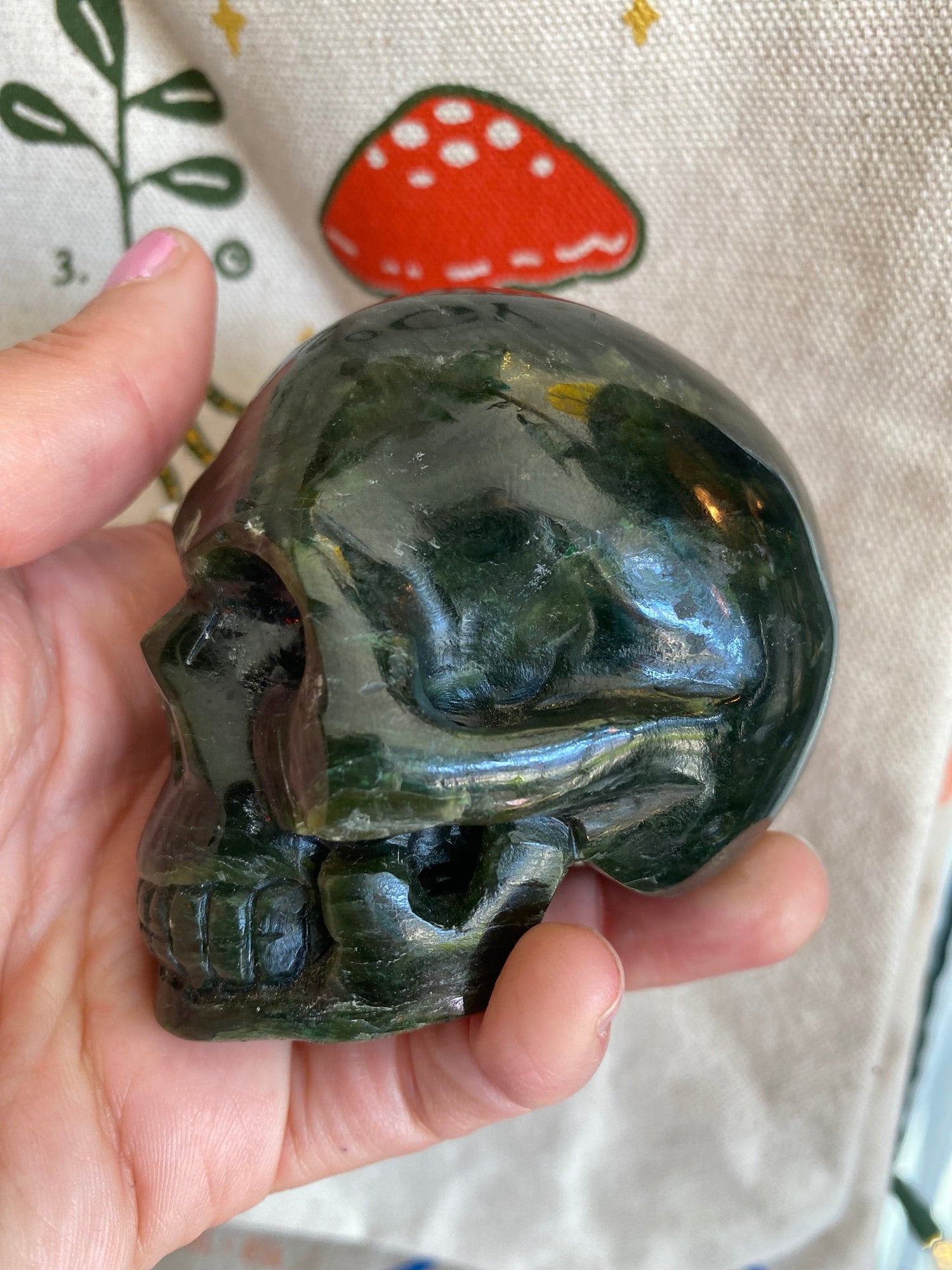 Nephrite Jade Skull 404 g British Columbia - Moon Room Shop and Wellness