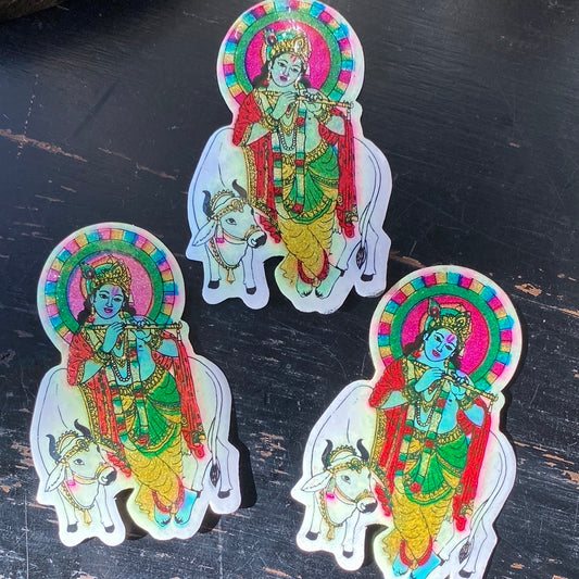 Lord Krishna -He is the god of protection, compassion, tenderness, and love Sticker - Moon Room Shop and Wellness
