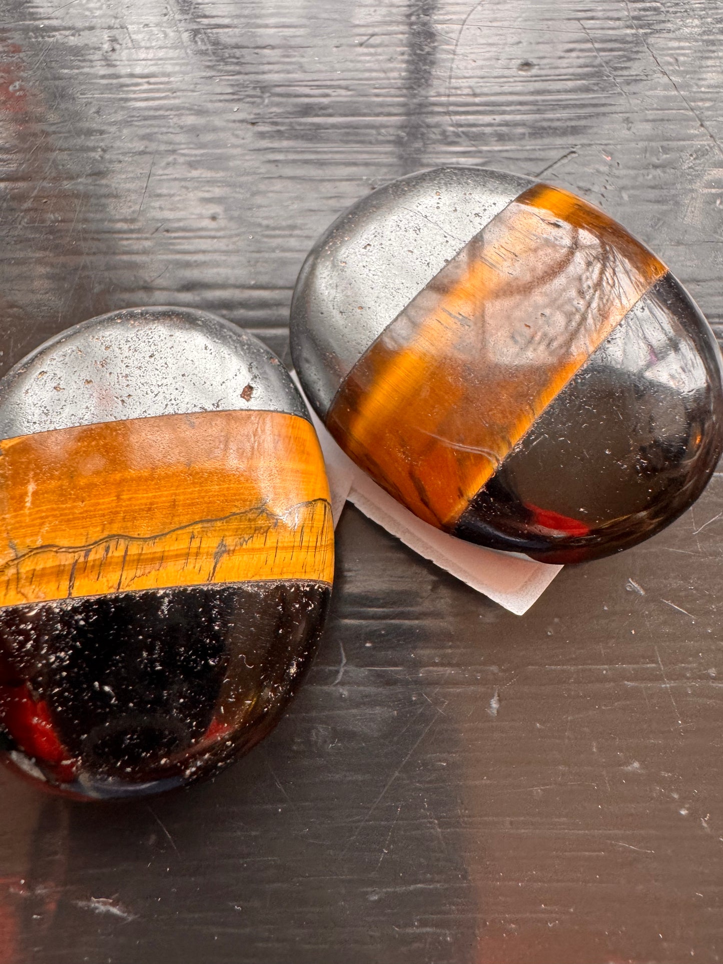 Triple Protection Palmstone hematite-tiger's eye- obsidian - Moon Room Shop and Wellness