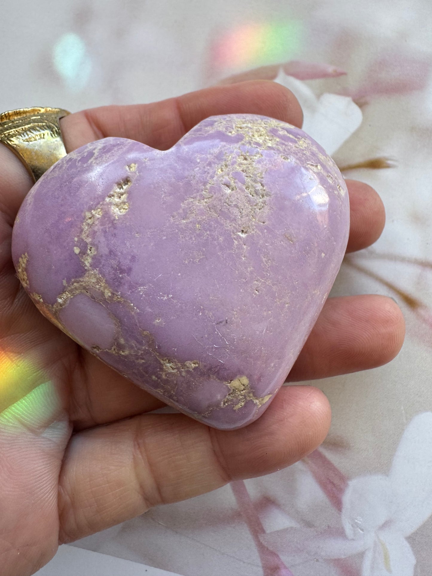 Phosphosiderite Heart 95 g Peru Pastel Beauty - Moon Room Shop and Wellness