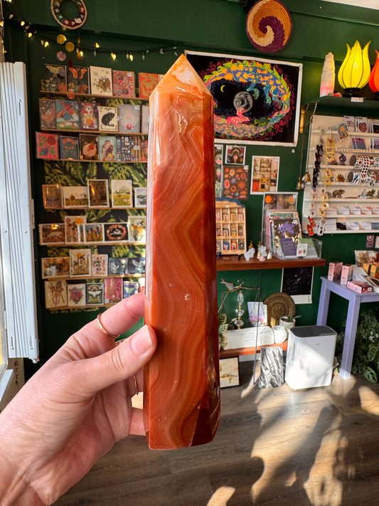 Carnelian Tower/Obelisk 1.92 lb - Moon Room Shop and Wellness