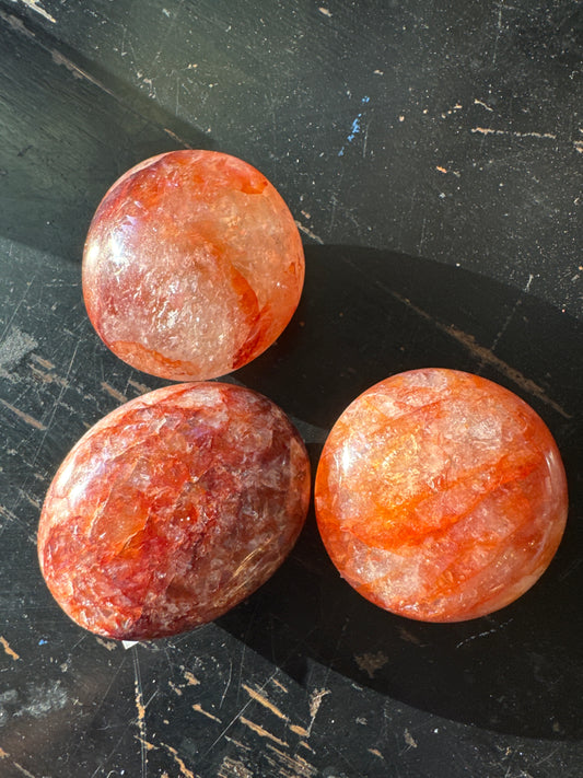 Ethically Sourced Red Hematoid Quartz Palmstone - Moon Room Shop and Wellness