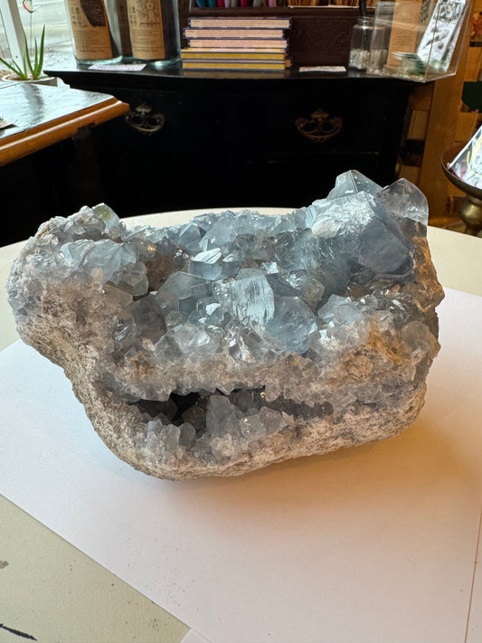 Celestite Geode 7.24 lb - Moon Room Shop and Wellness