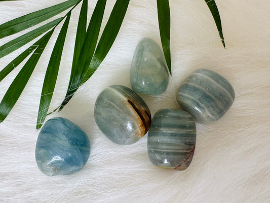 Aqua Calcite Tumbled - Moon Room Shop and Wellness