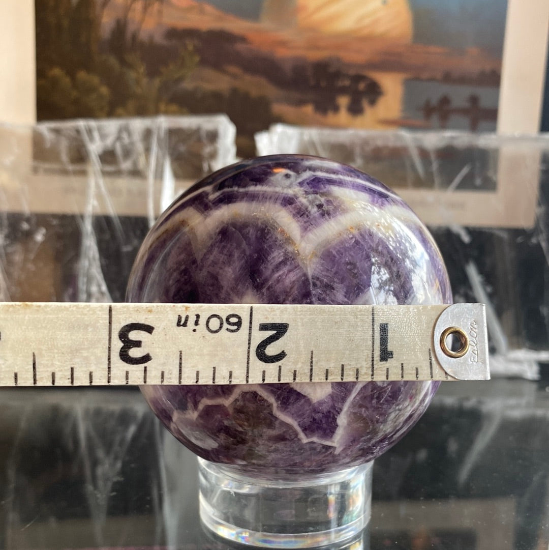 Chevron Amethyst Sphere 1.54 lbs - Moon Room Shop and Wellness