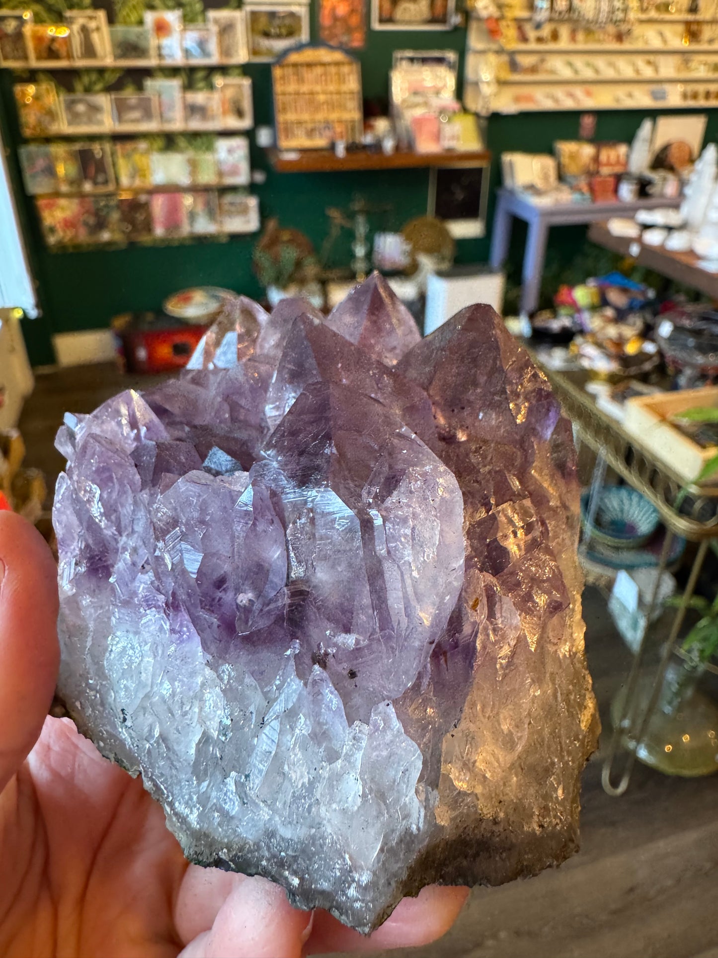 Amethyst Cluster Plate 429 g Brazil - Moon Room Shop and Wellness