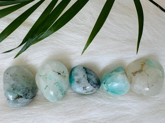 Chrysocolla and Quartz Tumbled Peru - Moon Room Shop and Wellness