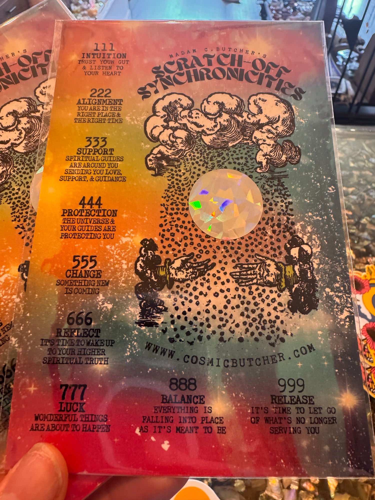 Scratch Off Angel Number Card - Moon Room Shop and Wellness