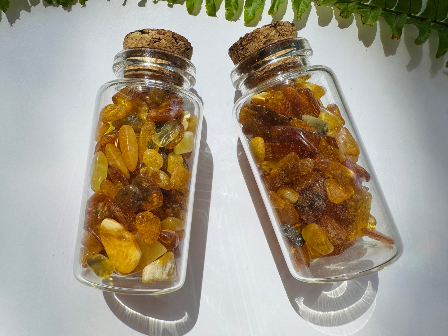 Amber Gem Chip 25 ml Glass Jar - Moon Room Shop and Wellness
