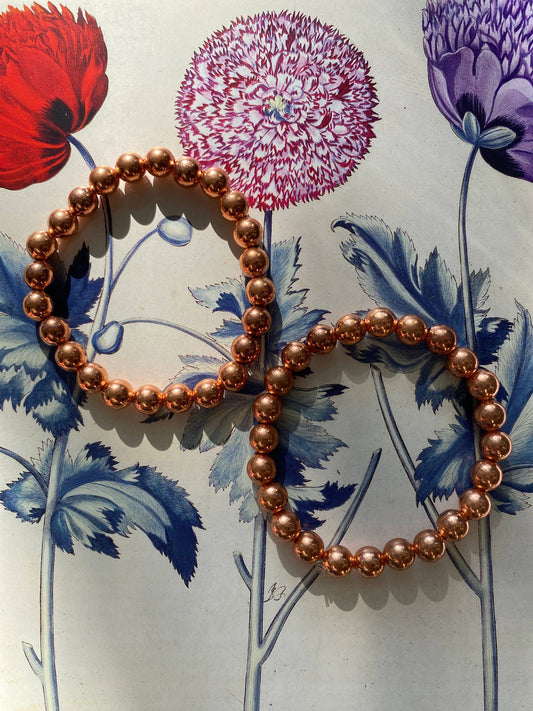 Copper Stretch Bracelet 8 mm - Moon Room Shop and Wellness