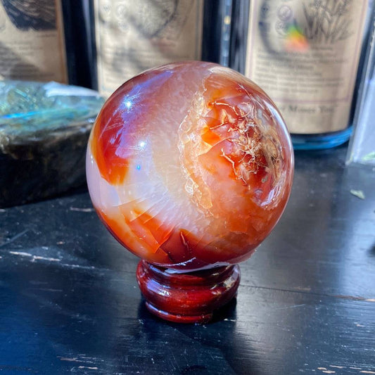 Carnelian Sphere 1.54 lbs - Moon Room Shop and Wellness