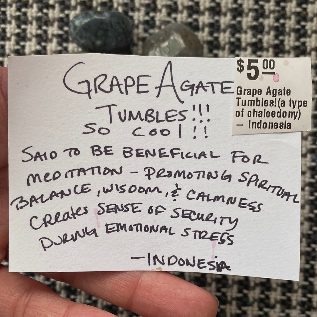 Grape Agate Tumbles!(a type of chalcedony)  - Indonesia - Moon Room Shop and Wellness