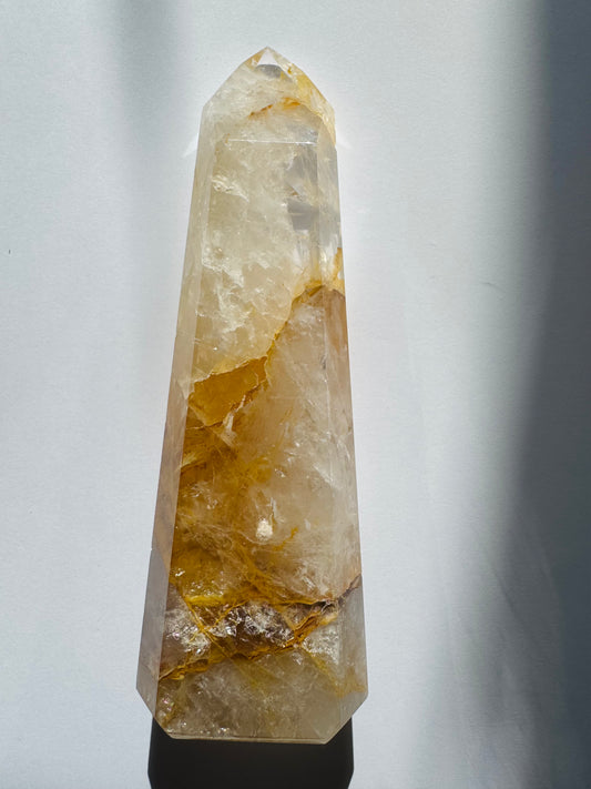 Golden Healer Quartz Tower 450 g Brazil - Divine Beauty - Moon Room Shop and Wellness