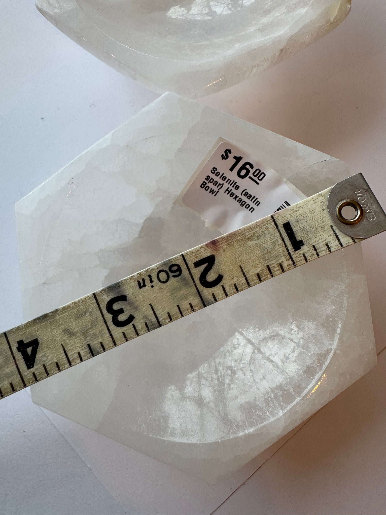 Selenite (satin spar) Hexagon Bowl - Moon Room Shop and Wellness