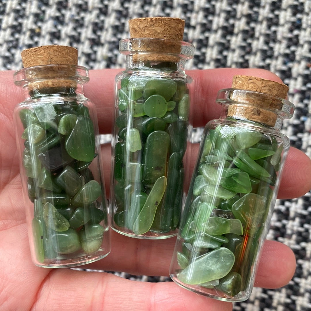 Nephrite Jade Chips in Jar - Moon Room Shop and Wellness