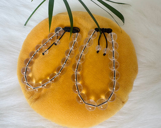 Clear Quartz Grade A++ 10 mm Adjustable Bracelet - Moon Room Shop and Wellness