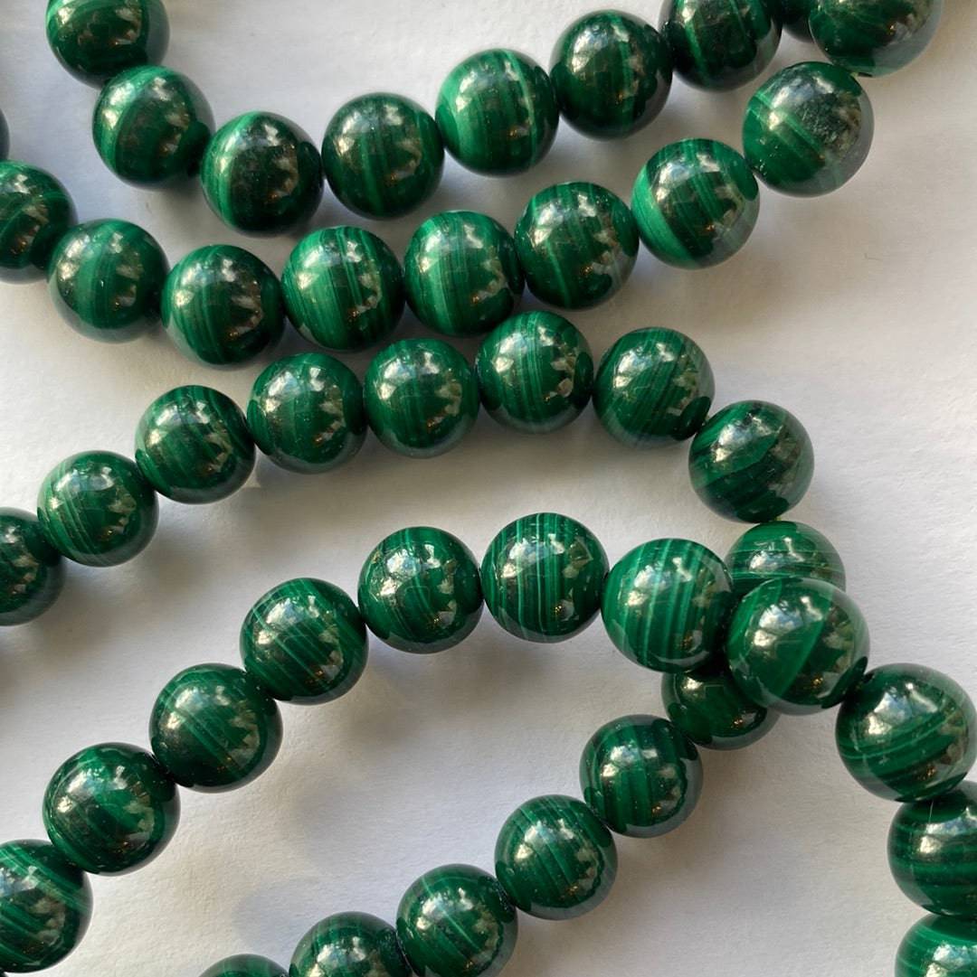 Malachite Stretch Bracelet 8 mm - Moon Room Shop and Wellness