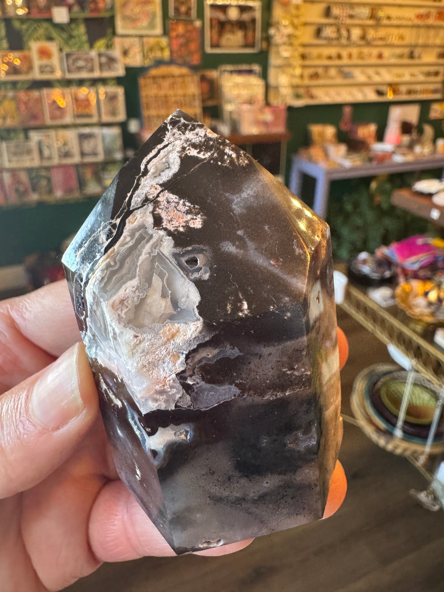 Chalcedony & Druzy Quartz Tower 167 g Brazil