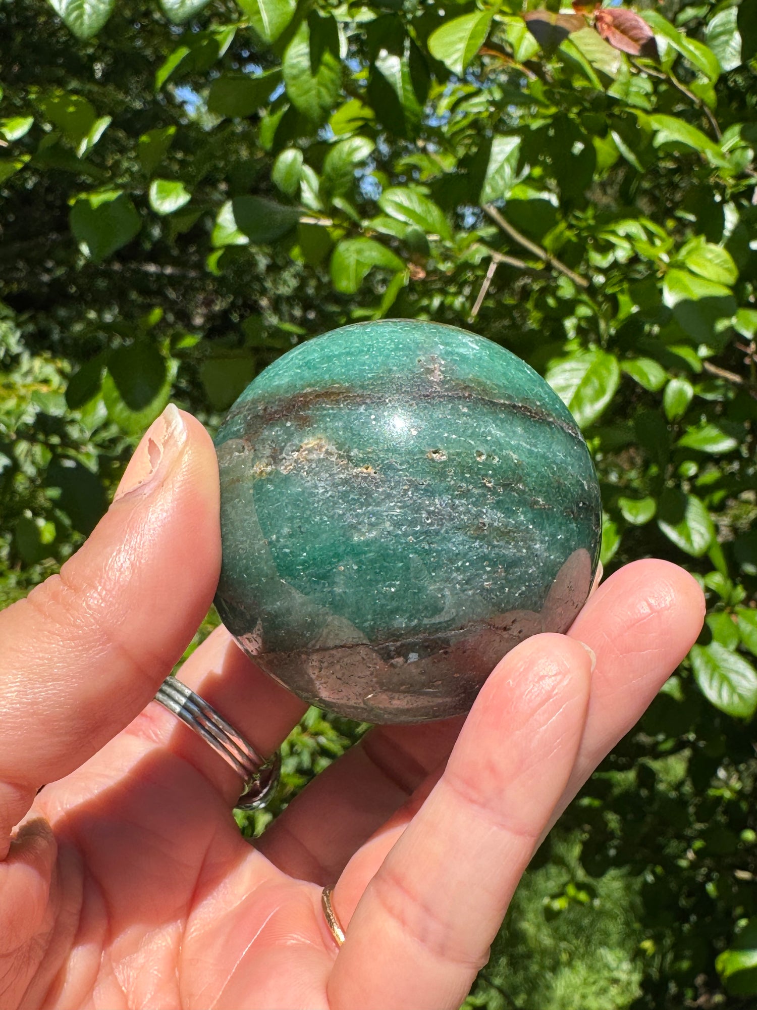 Green Aventurine  Beautiful Sphere - Brazil  208 g - Moon Room Shop and Wellness