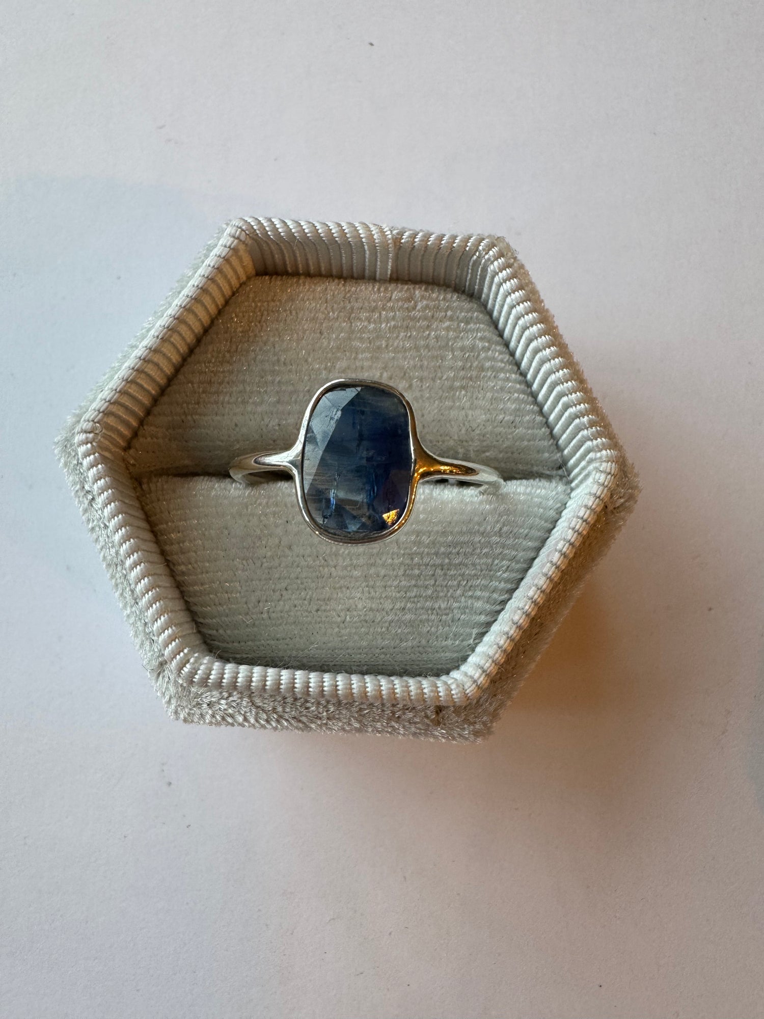 Blue Kyanite Sterling SIlver Ring Size 9 - Moon Room Shop and Wellness