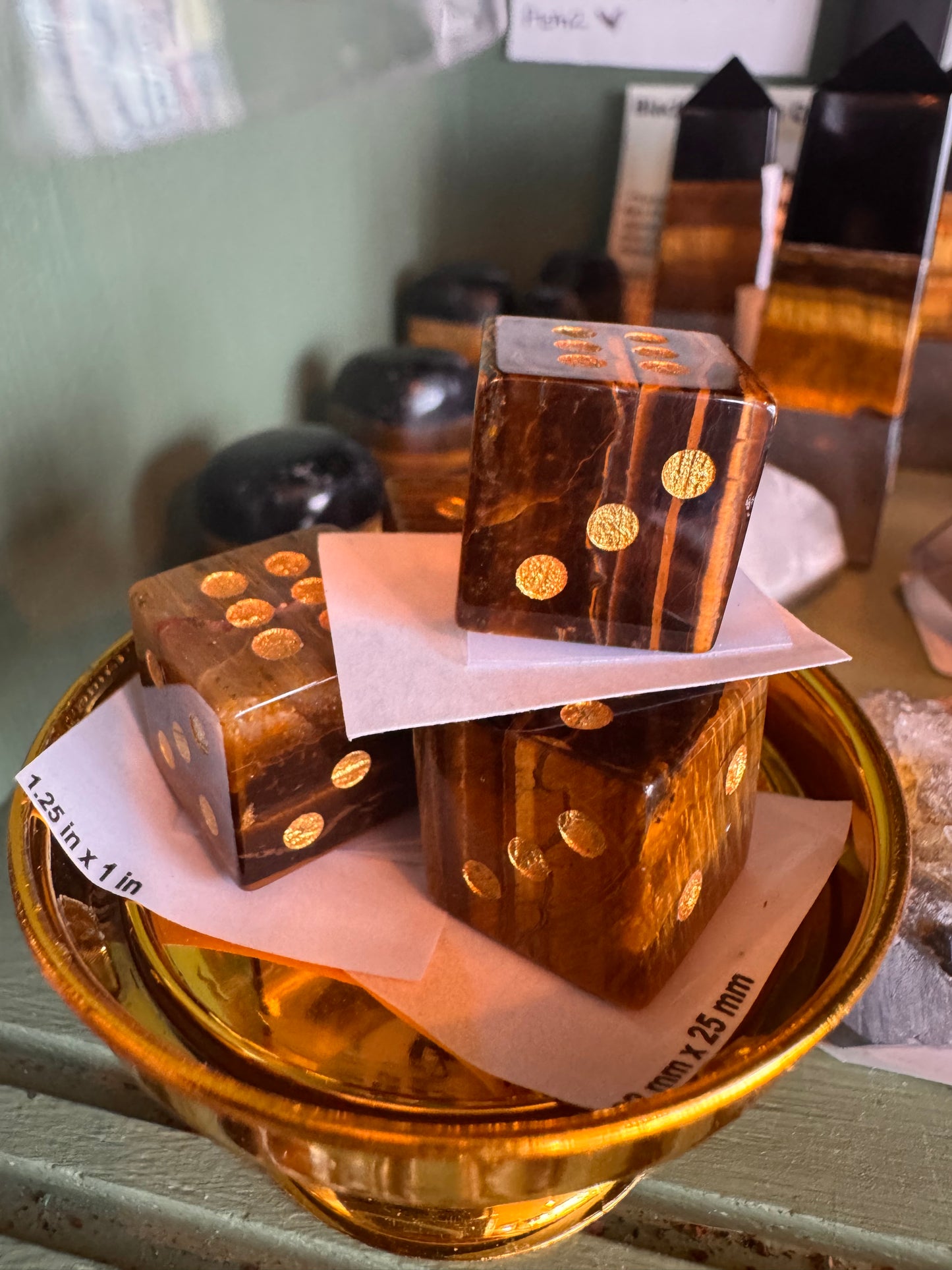 Tiger's Eye Dice - Moon Room Shop and Wellness