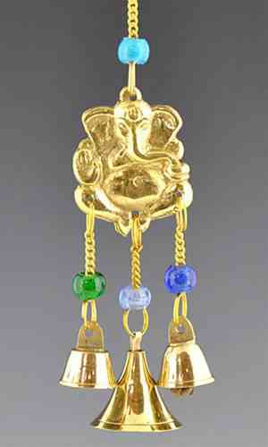 Ganesh Brass Chime w/ Beads - Moon Room Shop and Wellness