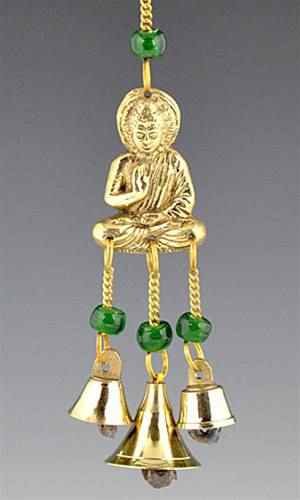 Buddha Brass Chime w/ Beads - Moon Room Shop and Wellness