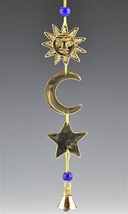 Sun Moon Star Brass Chime 9' - Moon Room Shop and Wellness