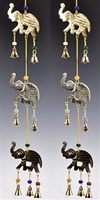 Triple Elephant Brass Chimes w/ Beads - Moon Room Shop and Wellness