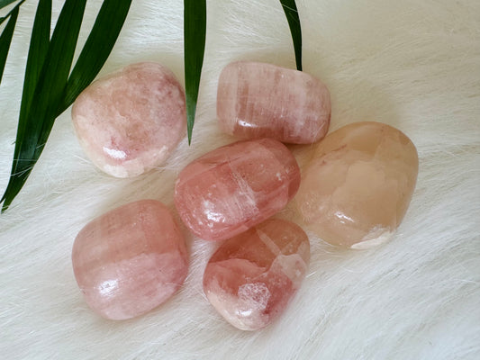 Strawberry Calcite Tumbled - Moon Room Shop and Wellness