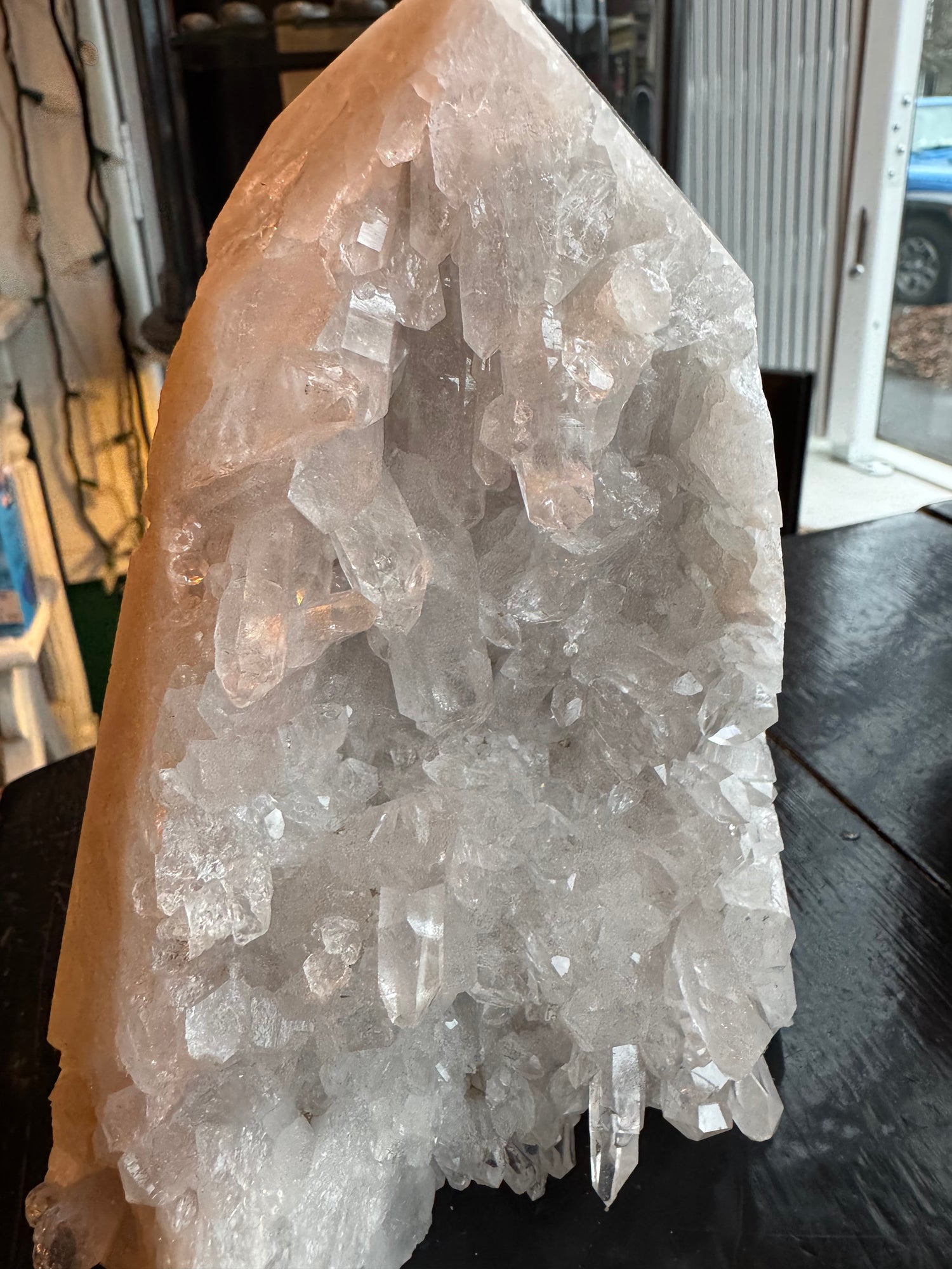 Clear Quartz Cluster Standing Point 2.54 lb Beautiful Brazil - Moon Room Shop and Wellness