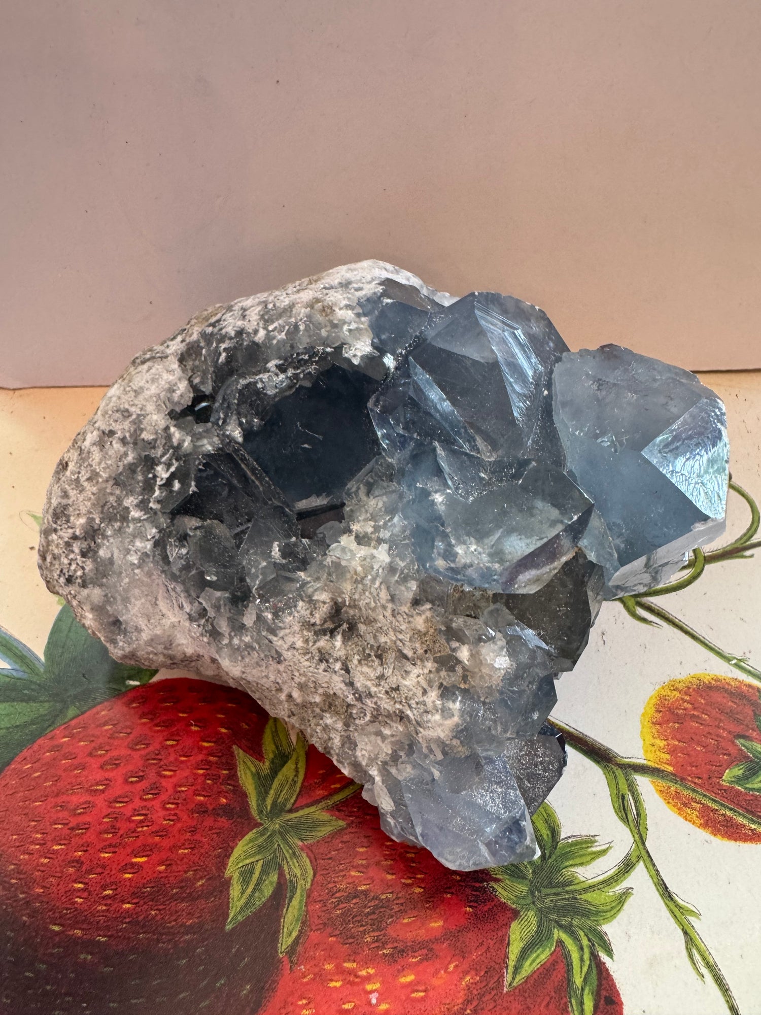 Celestite Cluster 2.08 lb - Moon Room Shop and Wellness