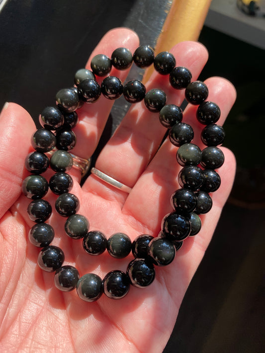 Rainbow Obsidian 8mm Stretch Bracelet - Moon Room Shop and Wellness