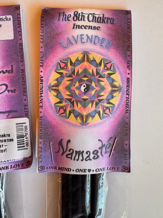 The 8th Chakra 10 Stick Incense -Lavender- local vendor!