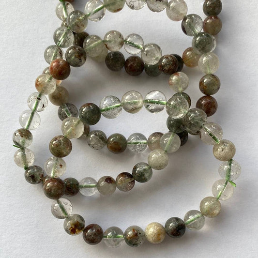 Garden Quartz/Lodolite Stretch Bracelet 8mm - Moon Room Shop and Wellness