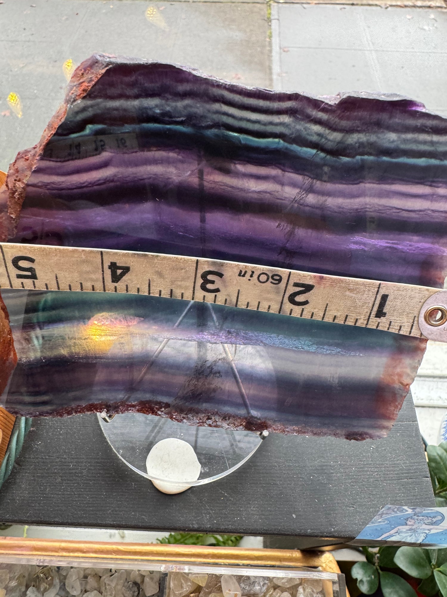 Rainbow Fluorite Slab 398 g - Moon Room Shop and Wellness