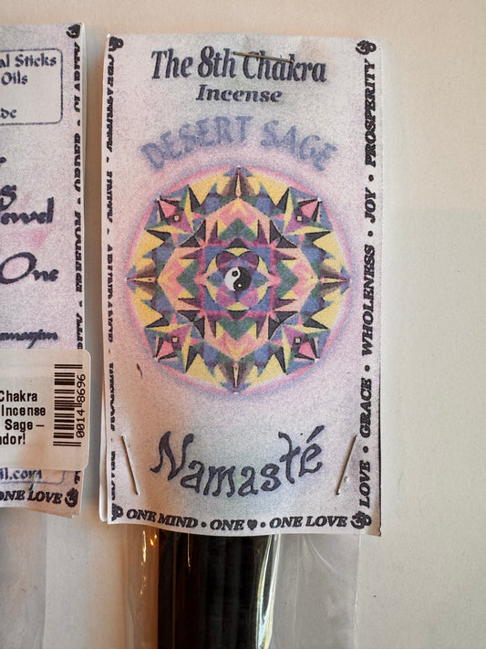 The 8th Chakra 10 Stick Incense -Desert Sage- local vendor!